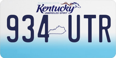 KY license plate 934UTR