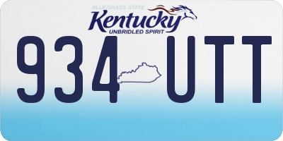 KY license plate 934UTT