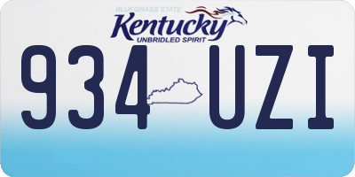 KY license plate 934UZI