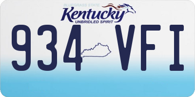 KY license plate 934VFI