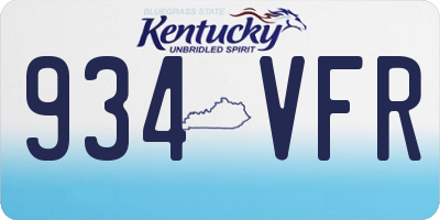 KY license plate 934VFR