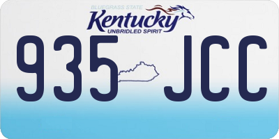 KY license plate 935JCC