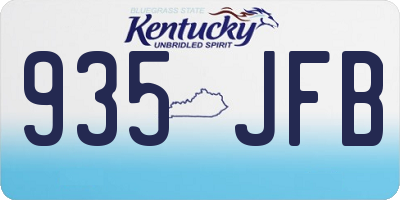 KY license plate 935JFB