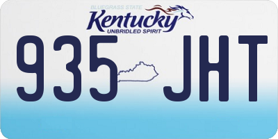 KY license plate 935JHT
