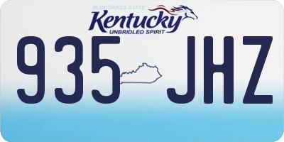 KY license plate 935JHZ