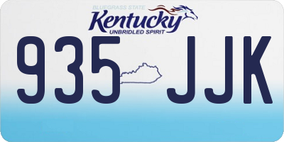 KY license plate 935JJK
