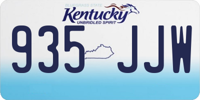 KY license plate 935JJW