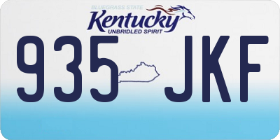 KY license plate 935JKF