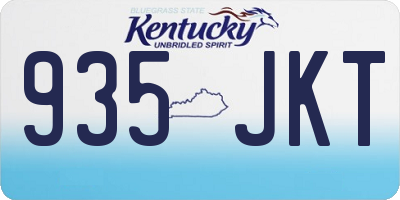 KY license plate 935JKT