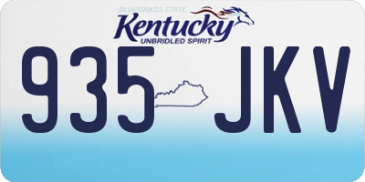 KY license plate 935JKV