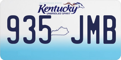 KY license plate 935JMB