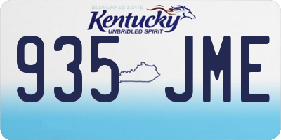 KY license plate 935JME