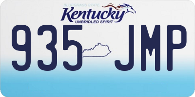 KY license plate 935JMP