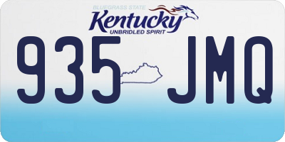 KY license plate 935JMQ