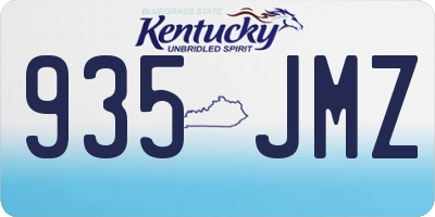 KY license plate 935JMZ