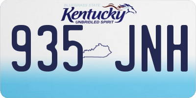 KY license plate 935JNH