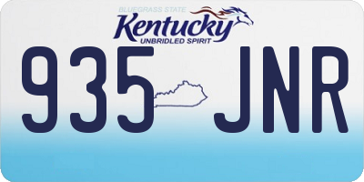KY license plate 935JNR