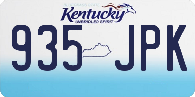 KY license plate 935JPK