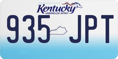 KY license plate 935JPT