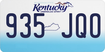 KY license plate 935JQO