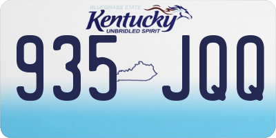 KY license plate 935JQQ
