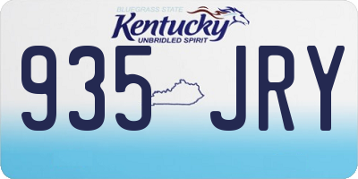 KY license plate 935JRY