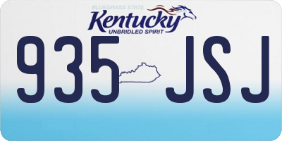 KY license plate 935JSJ