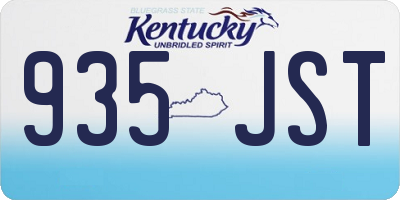 KY license plate 935JST