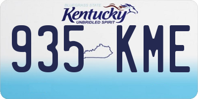 KY license plate 935KME
