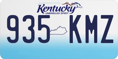 KY license plate 935KMZ