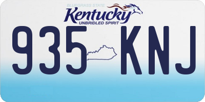 KY license plate 935KNJ