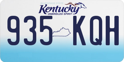 KY license plate 935KQH