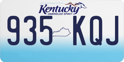 KY license plate 935KQJ