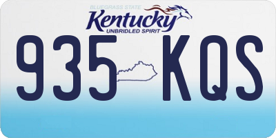 KY license plate 935KQS