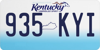 KY license plate 935KYI