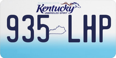 KY license plate 935LHP