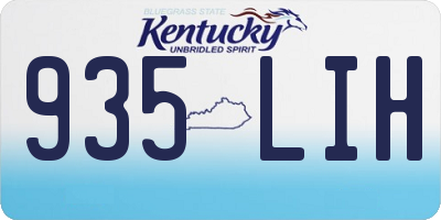 KY license plate 935LIH