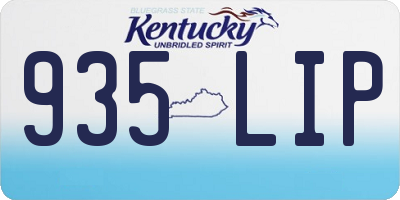 KY license plate 935LIP
