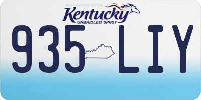 KY license plate 935LIY