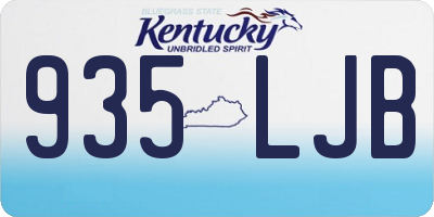 KY license plate 935LJB