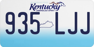 KY license plate 935LJJ