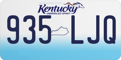 KY license plate 935LJQ