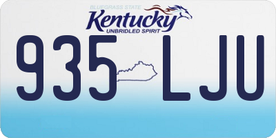 KY license plate 935LJU