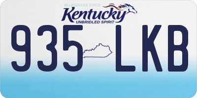 KY license plate 935LKB