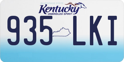 KY license plate 935LKI