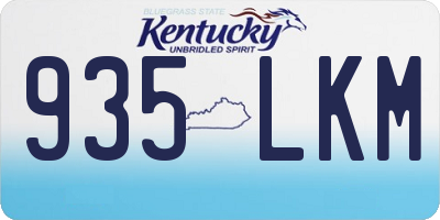 KY license plate 935LKM