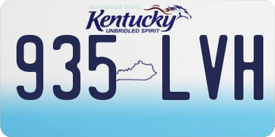 KY license plate 935LVH