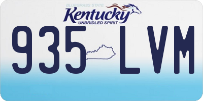 KY license plate 935LVM