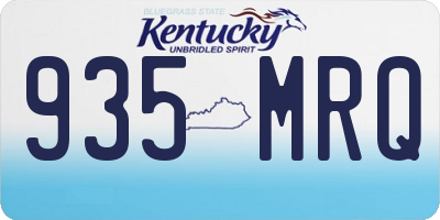 KY license plate 935MRQ