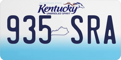 KY license plate 935SRA